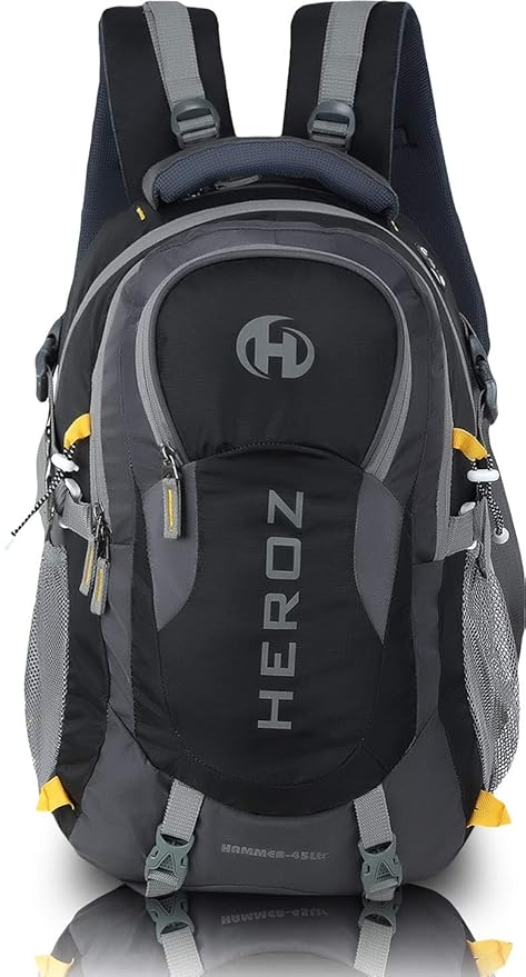 HEROZ Hammer Nylon 35 L Slim Durable Grey and Black Travel Laptop Bag for Men, Women, Boys and Girls