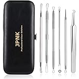 JPNK 6 PCS Blackhead Remover Comedones Extractor Acne Removal Kit for Blemish, Whitehead Popping, Zit Removing for Nose Face 