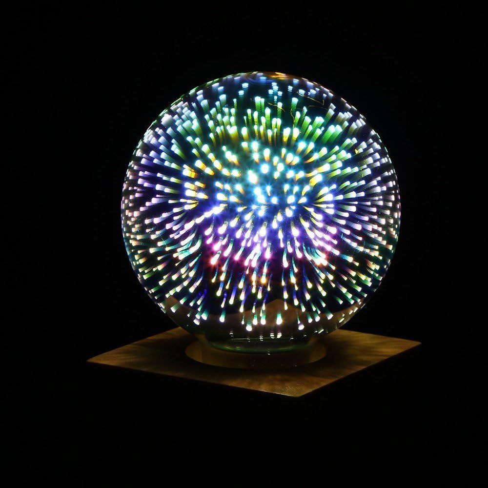 Syentec Colorful 3D Light Bulb Optical Illusions Decorative Night Light Lamp 3.5W E27 Bulb AC85-265V Color changable LED (G95)