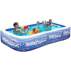 Nattork Inflatable Pool for Kids and Adults, 145" x