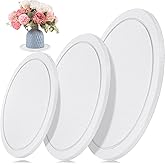 Drydiet 3 Pack Diatomaceous Earth Plant Saucer Set 6/8/10 Inch Quick Dry Absorbent Plants Tray Absorbing Plant Tray for Gardening Indoor Outdoor Plants(White)