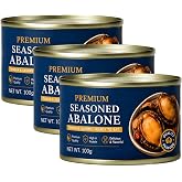 Premium Seasoned Abalone, Gourmet Seafood Delicacy, Tender &amp; Savory Ready-To-Eat Abalone, Black Gold Premium Seafood, No Artificial Preservatives Or Colors, 100g (3.53 Oz) (3 pcs)