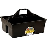Little Giant&reg; Plastic DuraTote | Horse Grooming DuraTote | Durable Tote Box Organizer with Easy Grip Handle | Extra Thick Sidewalls | Black