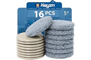 Kayzn Furniture Sliders Multi-Surface 2-in-1 Reusable Moving Pads for All Floor Types - 8 Pack 5" Carpet Sliders and 8 Hardwood Socks - Protect Floor and Easier to Move Your Furniture