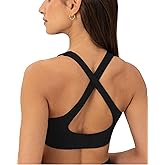 PAVOI ACTIVE Criss Cross Back High Impact Sports Bras for Women - High Support Scoop Neck Padded Workout Bra - FlexFlow