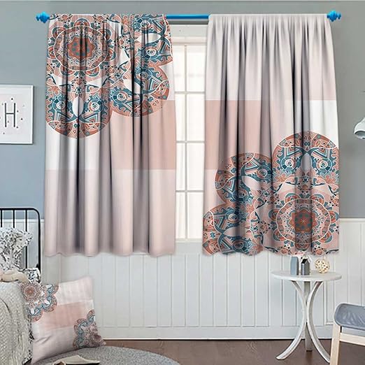 Amazon Com Bottletip Oriental Mandala 69 Inch By 70 Inch Blackout