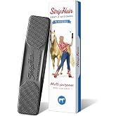 StripHair Gentle Groomer Horse Brush Shedding Grooming Massage, black | Multi-use flexible rubber, horse dog, shed curry brush, hair remover, bath scrubber scraper, coat shine, massager, USA made