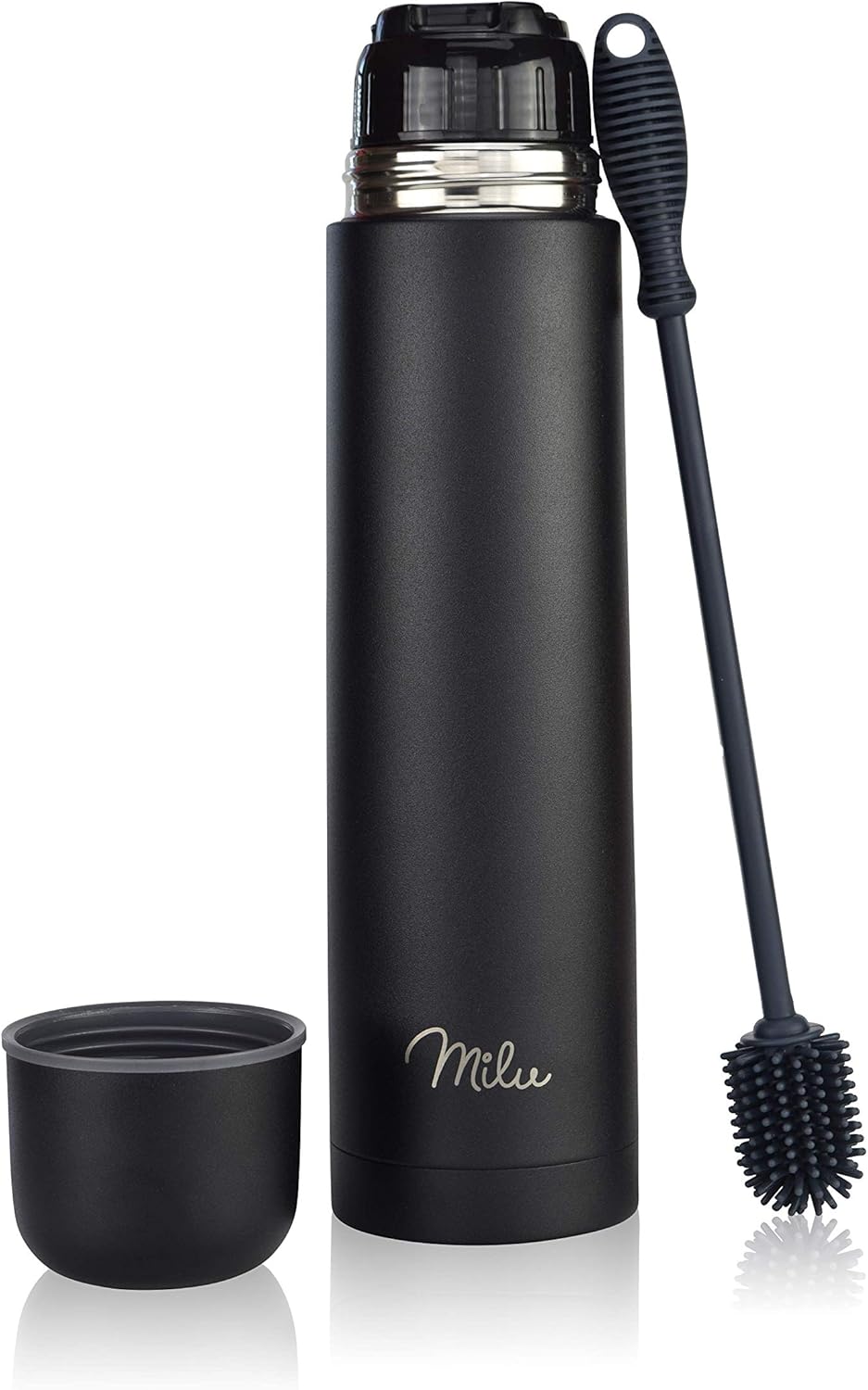 Milu Vacuum Insulated Flask 1L, 750ml, 500ml, Thermo Water Drinking Bottle with Cup for Hot & Cold Drink, Stainless Steel - Image 4