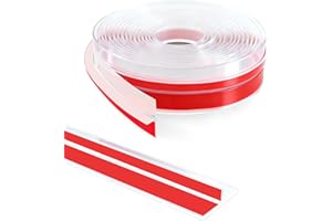 TAROSE 20Ft T-Shaped Door Draft Stopper, Silicone Weather Stripping Seal Tape for Doors and Windows - Clear, 2" Wide (50mm)