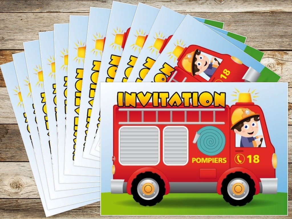 109 Fr Edition Colibri Lot De 12 Cartes D Invitation Camion De Pompiers En Francais Pour Un Anniversaire D Enfant Ou Pour Une Fete De Pompiers Des Jeux Et Jouets Invitations 109 Fr Edition Colibri Lot De 12 Cartes D Invitation Camion De Pompiers En Francais Pour Un Anniversaire D Enfant Ou Pour Une Fete De Pompiers Des Jeux Et Jouets Invitations