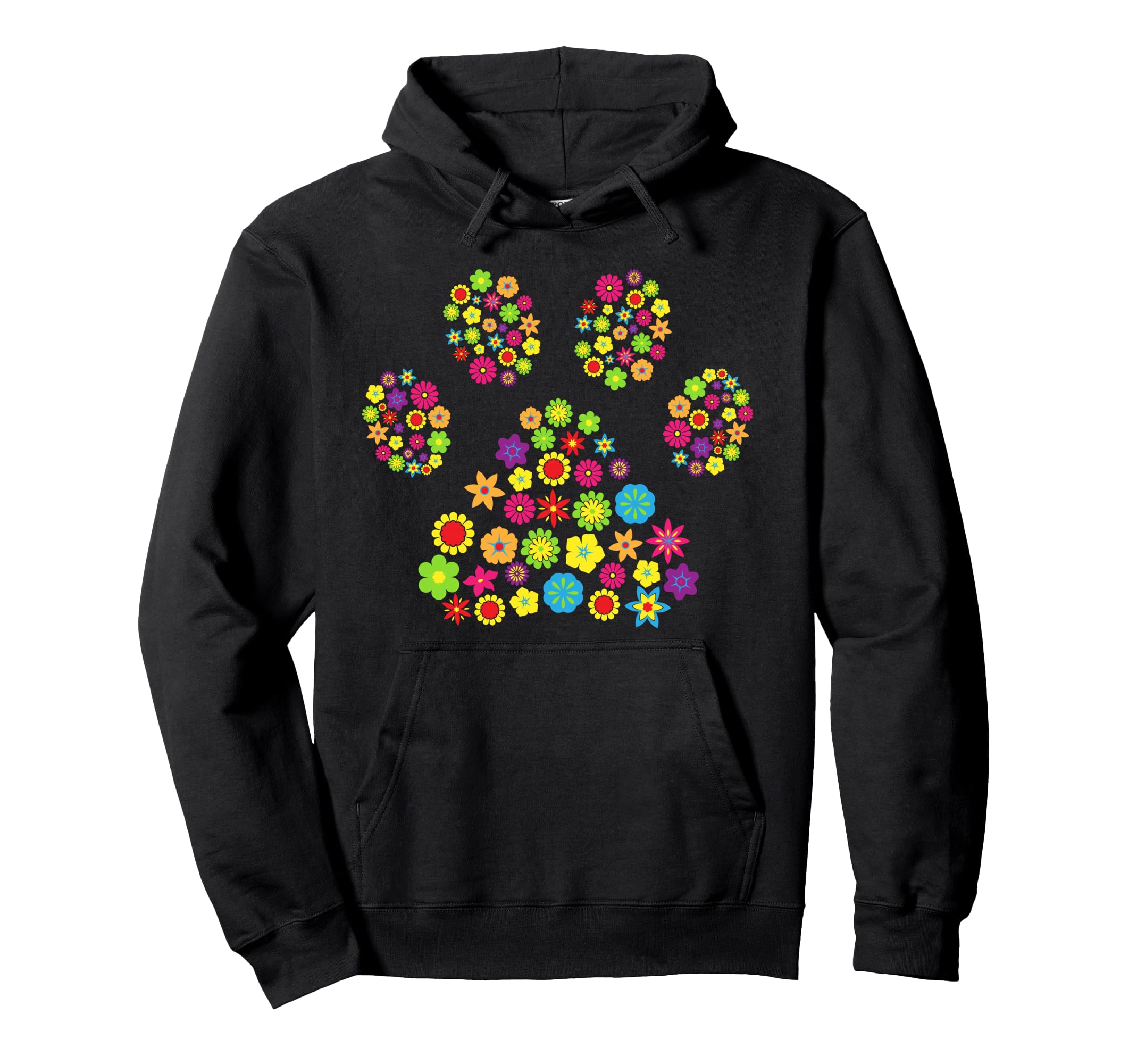 Dog paw flowers dog mom miss Dog Lovers Bello Pullover Hoodie