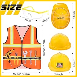Handepo Construction Worker Costume Kids Hard Hat