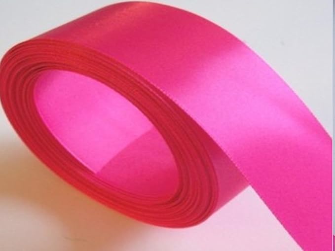 Hot Pink Satin Ribbon - 50mm Wide - 2.5 Meters - Many Colours - BUY 3