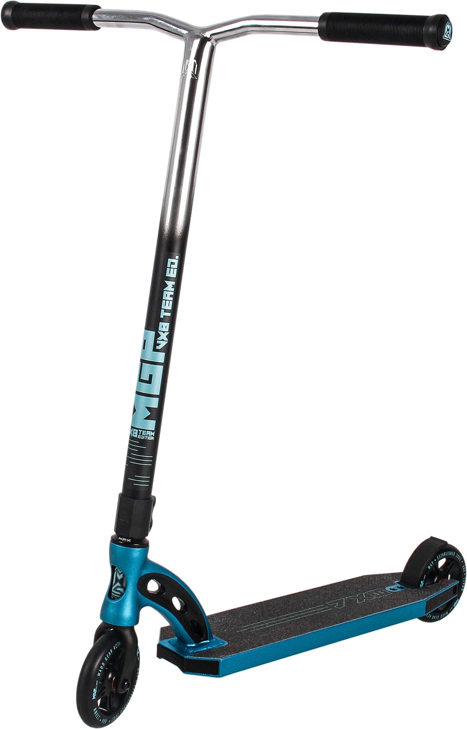 Madd Gear MGP VX8 Team Edition Pro Stunt Scooter - Turquoise with Chome Bars