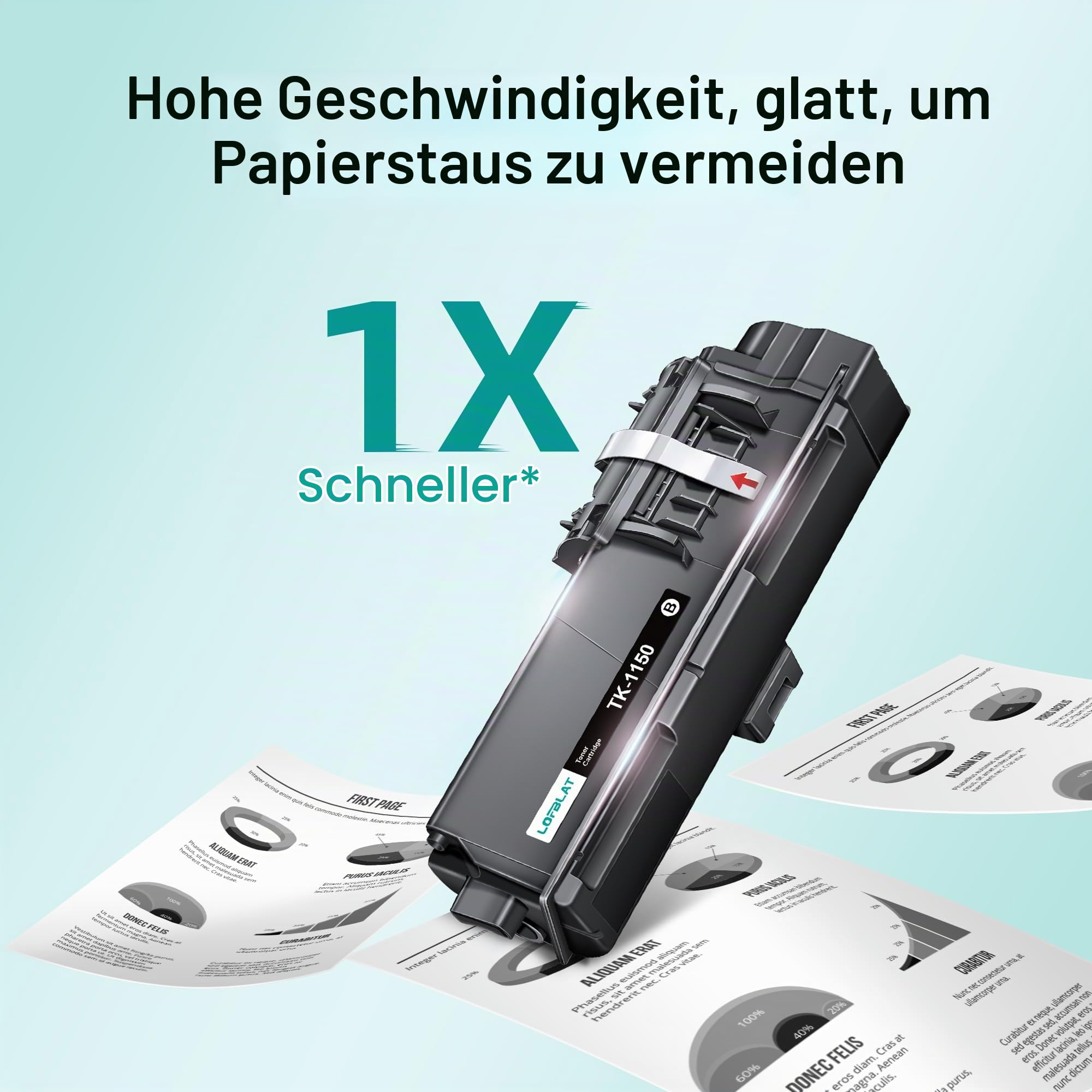 LOFBLAT TK-1150 Kompatibel für Kyocera TK-1150 Toner-Kartusche Schwarz, für Kyocera ECOSYS M2135dn, ECOSYS M2635dn, ECOSYS M2735dw, ECOSYS P2235dn, ECOSYS P2235dw, 2er-Pack Schwarz 4