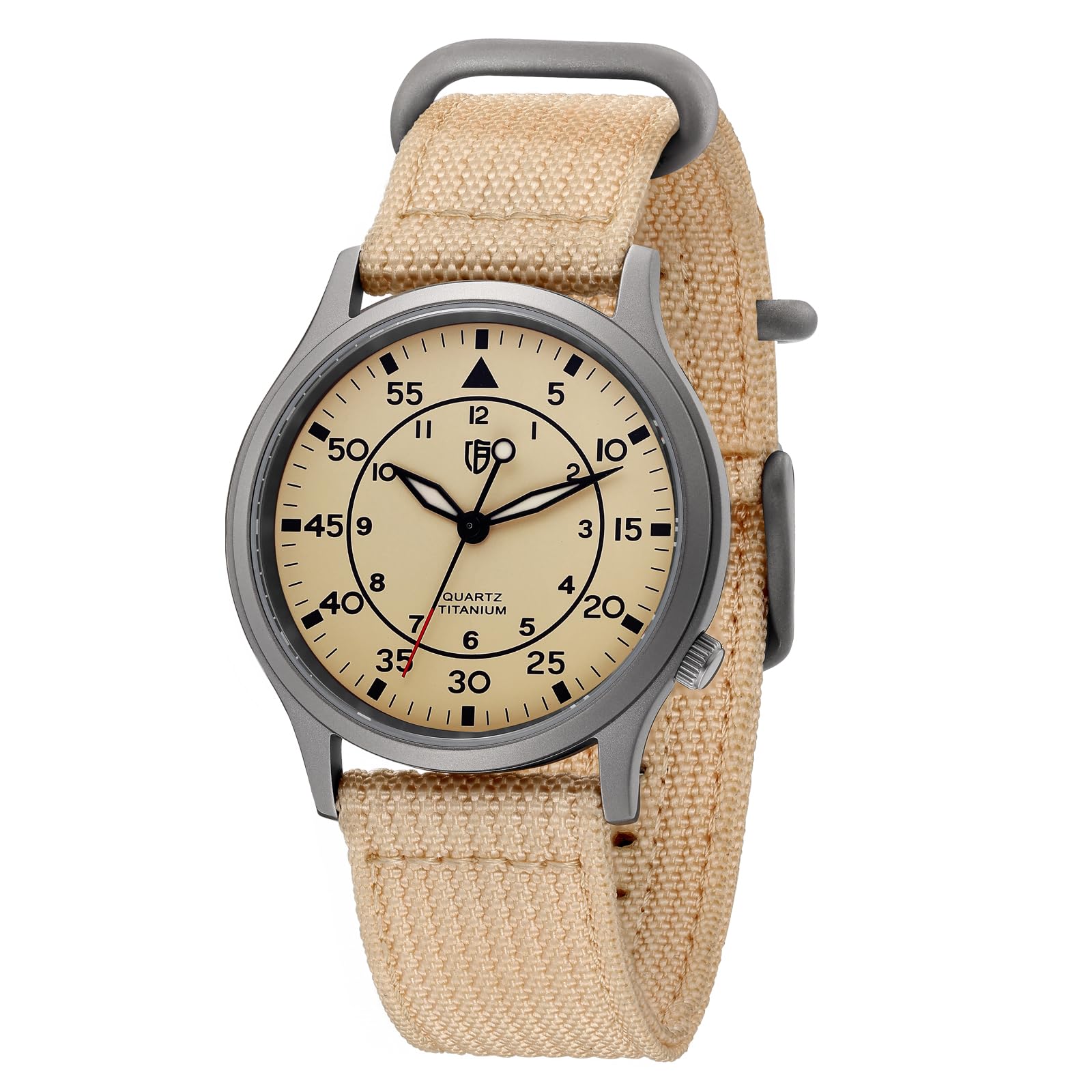 BERNY Men's Titanium Watch Japanese Sweep Second