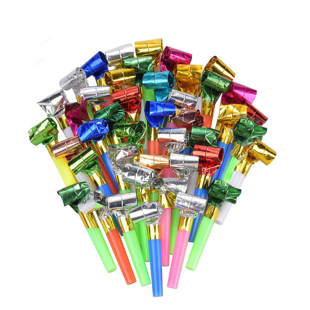 Siumir 100 x Blowouts Noisemakers Funny Party Blowouts Blowers for