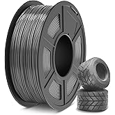SUNLU TPU 3D Printer Filament 1.75mm, High Speed 95A TPU Filament, 1KG Flexible 3D Filament for Fast Printing, Dimensional Accuracy +/- 0.03mm, Suitable for Most FDM 3D Printers. (Grey)