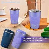 CS COSDDI Travel Mug Insulated Steel 380ml Leakproof Lid view 4