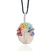 Crocon Gemstone Pendant Necklace Handmade Reiki Healing Crystal Amulet Natural Stone Jewelry for Unisex Gift birthday Gifts for Women her him