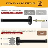 KOLAKO 6 Inch Black Door Stop Brushed Stainless Steel Wall Mounted Heavy Duty view 6