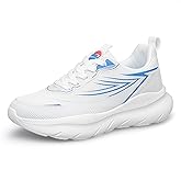 AFB Unisex Running Shoes Women Men Walking Tennis Sports Lightweight Arch Support Luminous Sneakers White 11 Women/9.5 Men