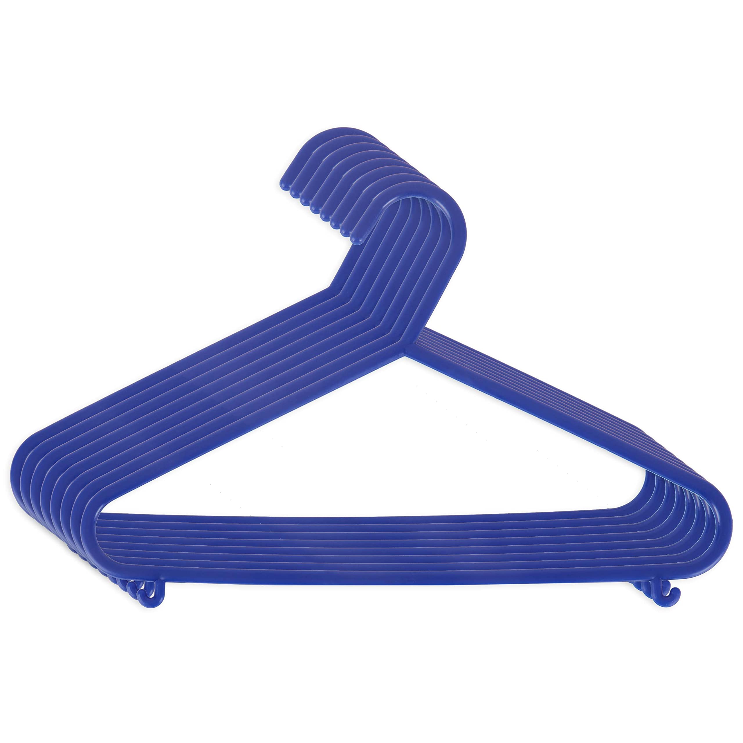 Bieco Children's Clothes Hangers 8 Pack Dark Blue | Approx. 30cm Long | Baby Clothes Hangers | Plastic | Baby Wardrobe Organiser