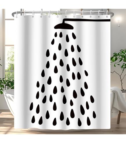 Shovagy Funny Shower Curtain - 'Better Late Than Ugly' Design, Waterproof Polyester, 72x72 Inch With Hooks