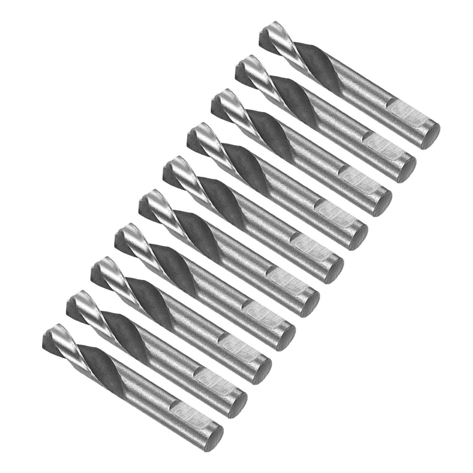 CoCud High Speed Steel Twist Drill Bits, 6mm Diameter 42mm Length, Straight Twist Jobber Drill Bit - (Applications: for Metal Woodwork Plastic Aluminum), 10-Pieces