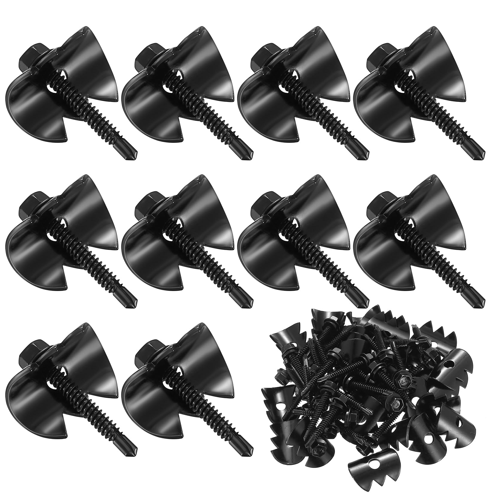 33 Pcs Wires Fencing Staples Screws, Fence Staples for Wire Mesh Woven Fences, Reusable Wire Netting Staples Fasteners with Serrated Claws for Mesh and Woven Fencing, Replaces Usual Fence Staples