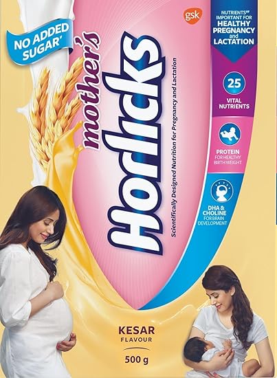 Mother's Horlicks Health and Nutrition Drink Refill Pack - 500 g (Kesar)