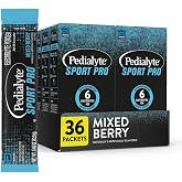 Pedialyte Sport Pro Electrolyte Powder | 6 Key Electrolytes for Muscle Support | Fast Hydration for Before, During, &amp; After Exercise | Mixed Berry, 36 Powder Packets