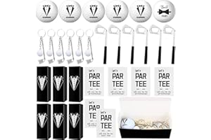 IWOLOMI Groomsmen Gifts Set of 6, Groomsman Proposal Gifts Golf Balls Keychain Novelty Golf Bottle Opener with Invitation Car