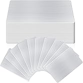 AOKLIT 50 pcs 304 Stainless Steel Metal Business Cards Blanks, 3.4 x 2.1 Inch Thickness 0.8 mm Metal Card Laser Engraving Ste