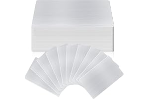 AOKLIT 50 pcs 304 Stainless Steel Metal Business Cards Blanks, 3.4 x 2.1 Inch Thickness 0.8 mm Sublimation Metal Card Laser E