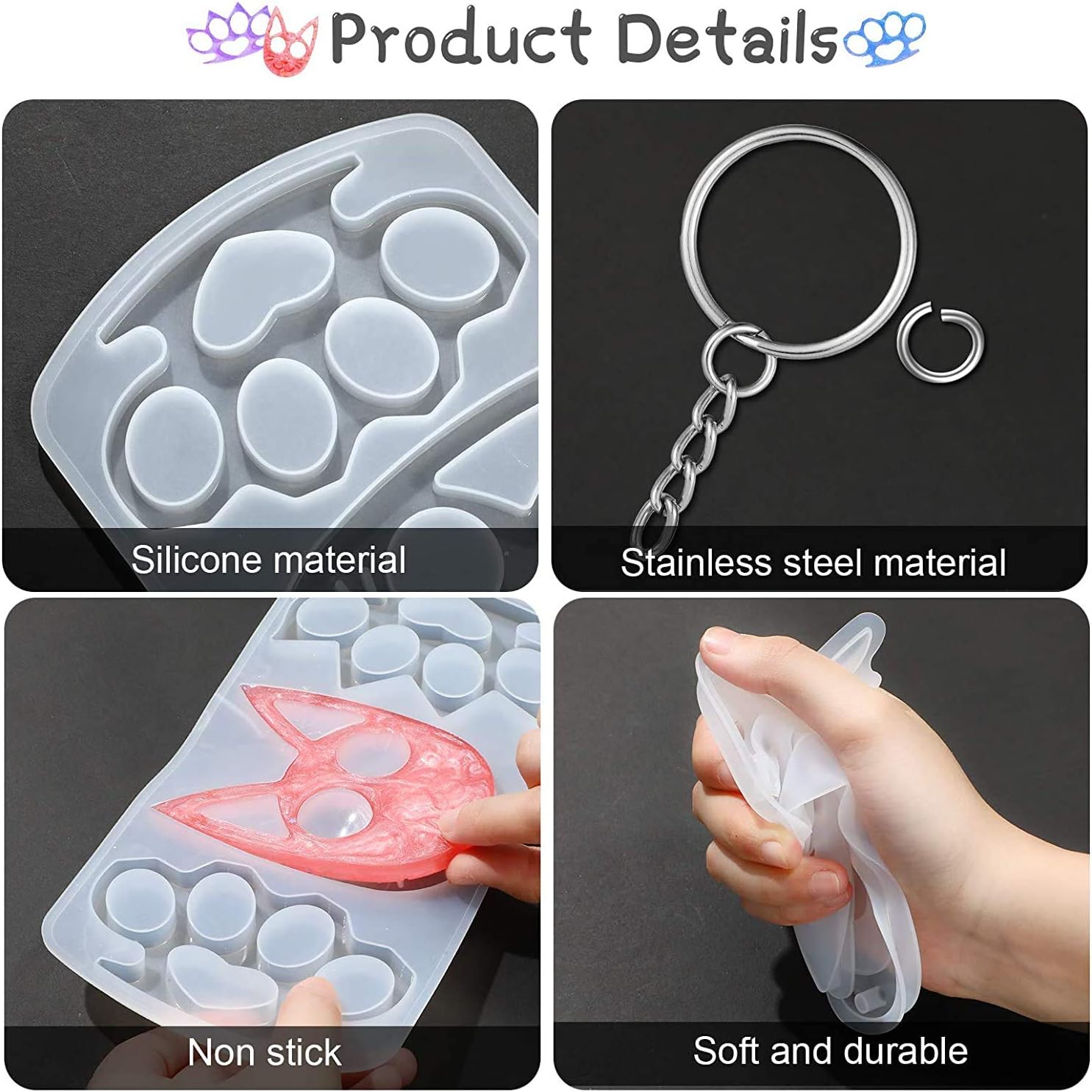 Schlusselbundform Spiegel Silikonform Silikon Epoxidharz Kit Harzform Fingerform Epoxidgussform Mit 50er Pack Schlusselbund Zubehor Fur Diy Kunsthandwerk Bastelbedarf Biyun Resin Handwerk Modellieren Giessen Kuche Haushalt Wohnen Livemillennium Com 