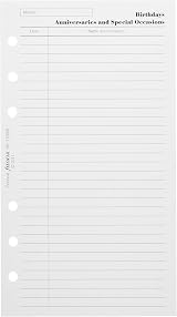 Filofax Personal Birthdays Anniversaries Special Occasions Refill 95x171mm 6 view 2