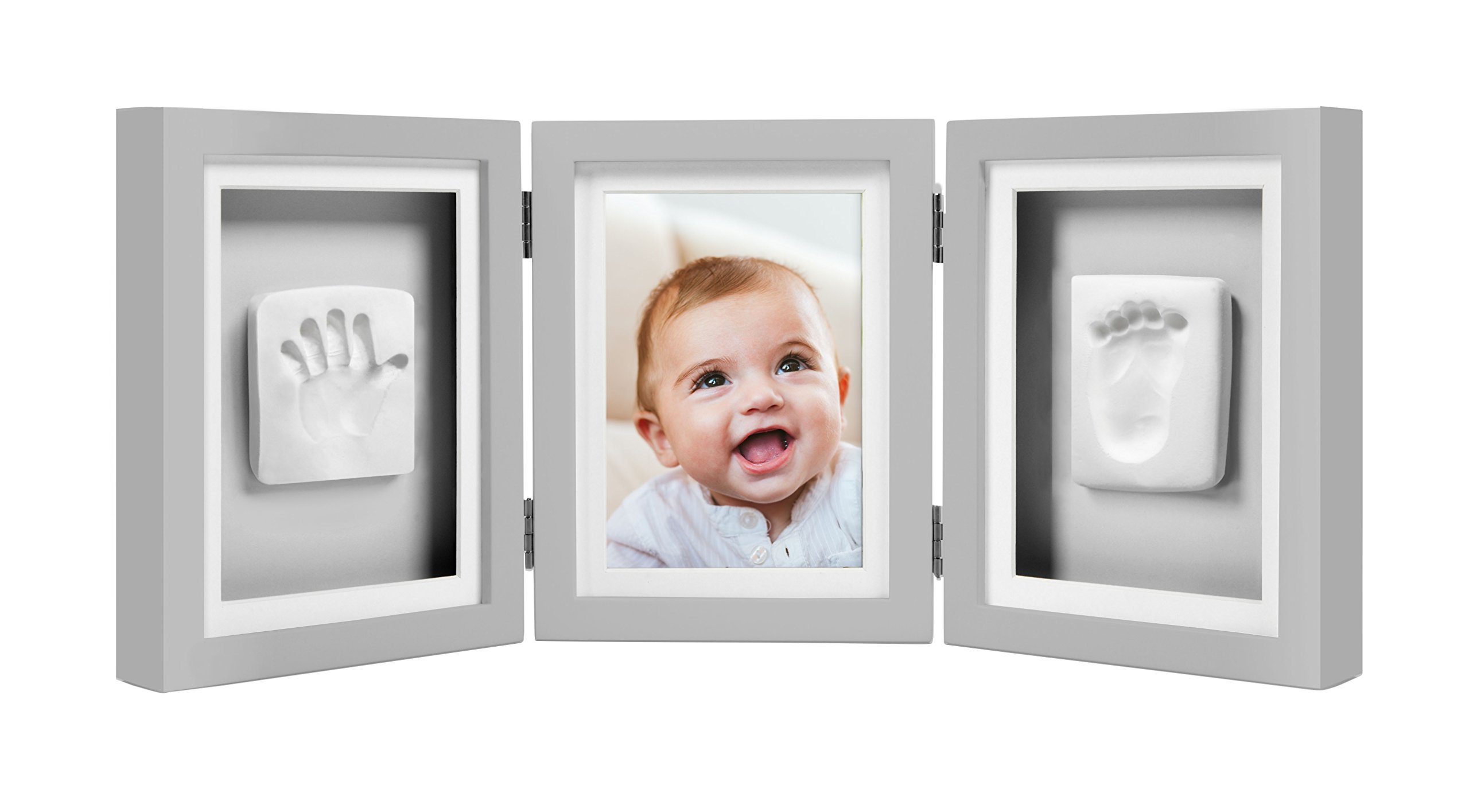 Pearhead P63007 Baby Table Frame. With Included to create Hand or Foot Print Set – Grey