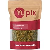 Yupik Dry Roasted Pumpkin Seeds, No Shell, 2.2 lb (35.3 oz), Gluten-Free, GMO-Free, Kosher, Shelled Pepitas, Unsalted, Oil-Free, Plant-Based Protein, Fiber Source, Ideal for Baking &amp; Topping