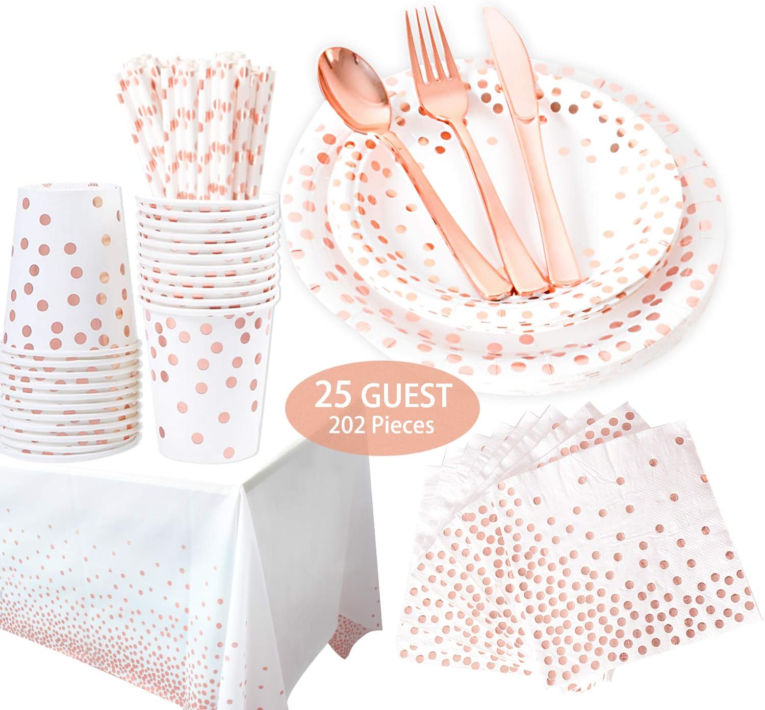 Best rose gold party table cloth