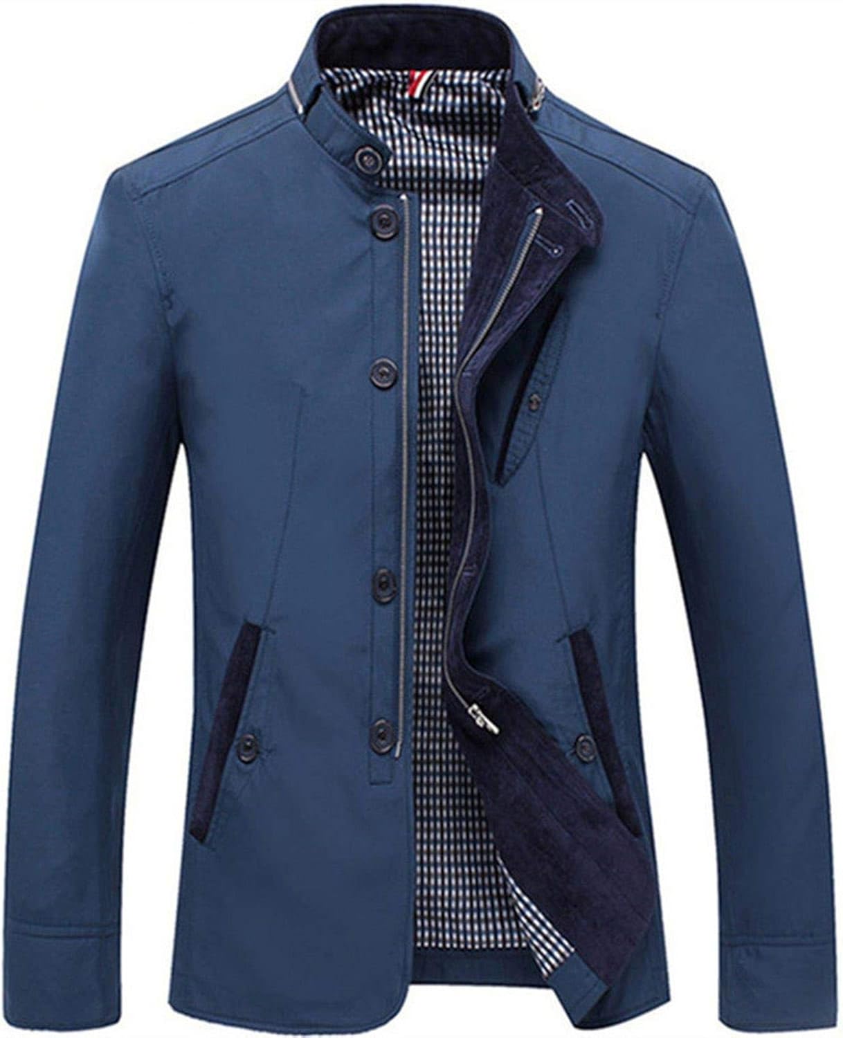 Men's Jacket Fashion Street Jackets Slim Fit Casual Streetwear Vintage Mens Clothing at Amazon