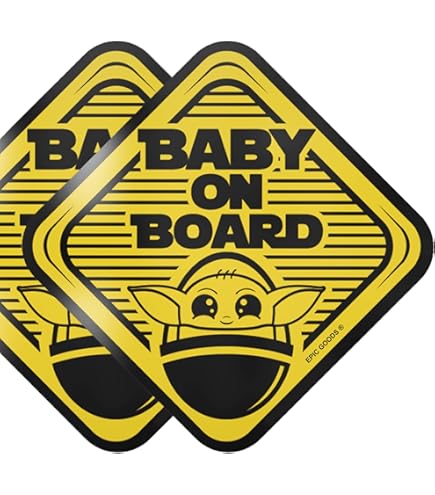 Pegatina Reflectante Para Coche “Baby Up In This Bitch” – 2 Unidades, 5x5 Pulgadas, Amarillo, Zone Tech, Frase Divertida