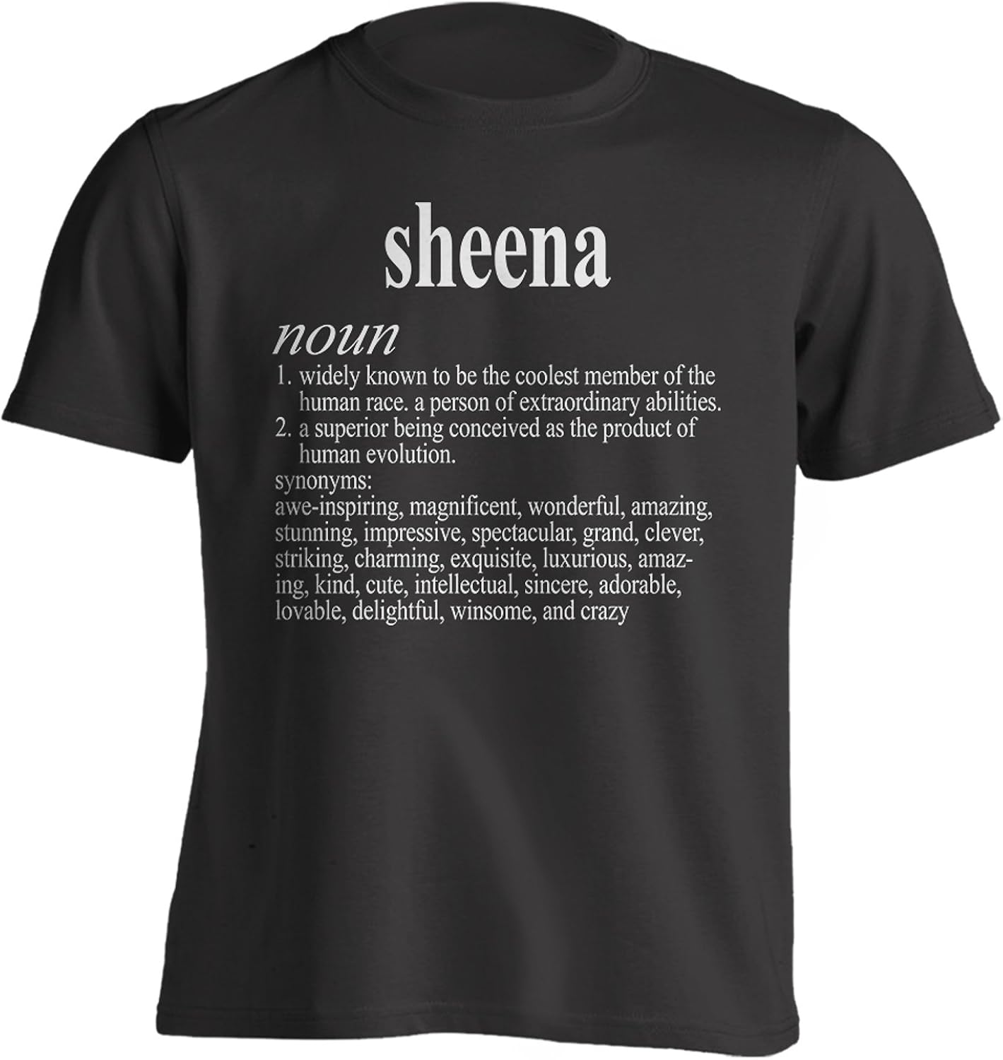 Funny First Name Gift for Sheena Definition Adult TShirt