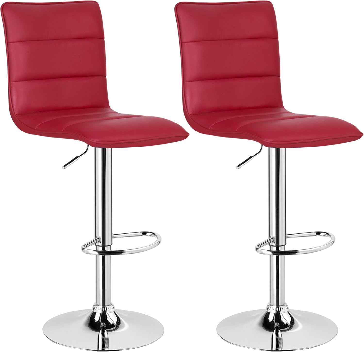 WOLTU Bar Stools Dark Red Bar Chairs Breakfast Dining Stools for