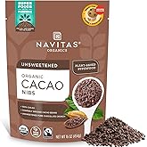 Navitas Organics Raw Cacao Nibs, 16oz. Bag, 15 Servings - Organic, Non-GMO, Fair Trade, Gluten-Free