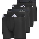 adidas Boys Microfiber Boxer Brief Underwear 4-Pack | Moisture-Wicking Microfiber, Quick-Dry, Tag-Free Waistband, No-Ride-Up Legs, Sizes S Through XL, All-Day Comfort, Kids