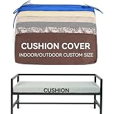 ROFIELTY Custom Cushion Covers for Window Seat, Porch Swing,Patio Furniture | 200+ Solid/Print Fabrics, Custom Image Upload, Replacement Covers for Indoor/Outdoor Benches, Zipper, Ties &amp; Non-Slip Bottom