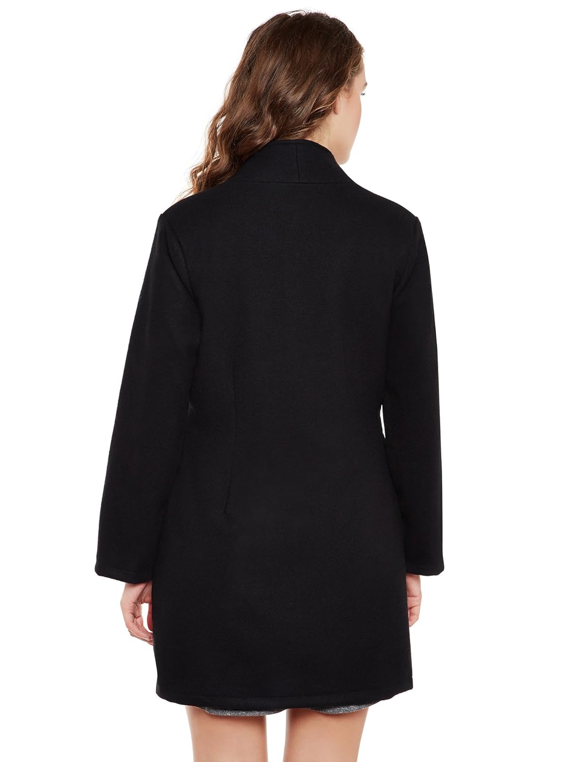 martini women woolen long winter coat (black, xx-large)