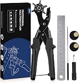 Diyife Leather Hole Puncher Upgraded Full Set Heavy Duty 6 Hole Sizes view 1