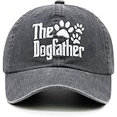 Waldeal Dog Father Hat, Gifts for Dog Dad, Pet Lover, Adjustable Cotton Distressed Baseball Cap